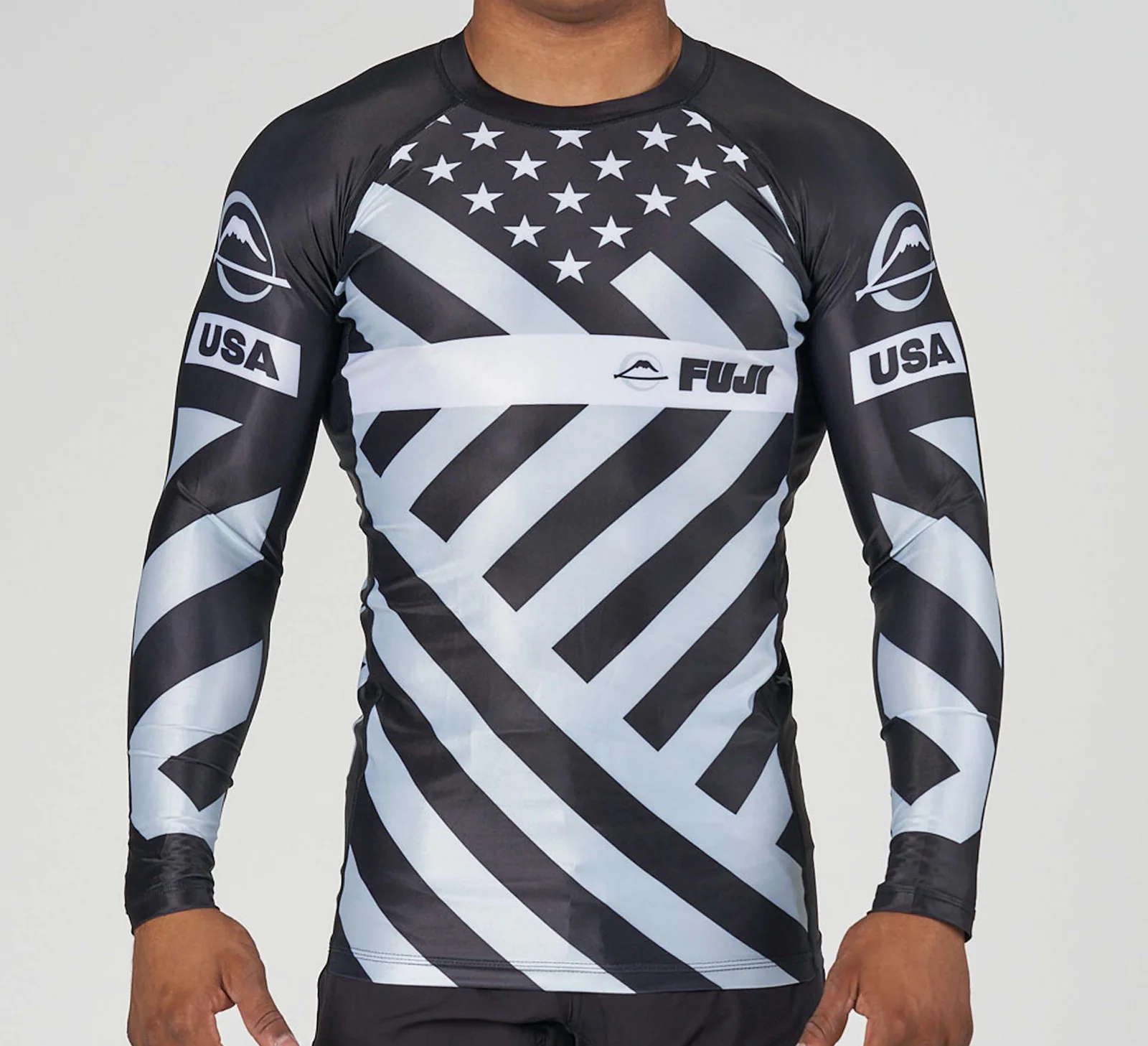 Fuji American Grappler Flex Lite Rashguard XS Black 