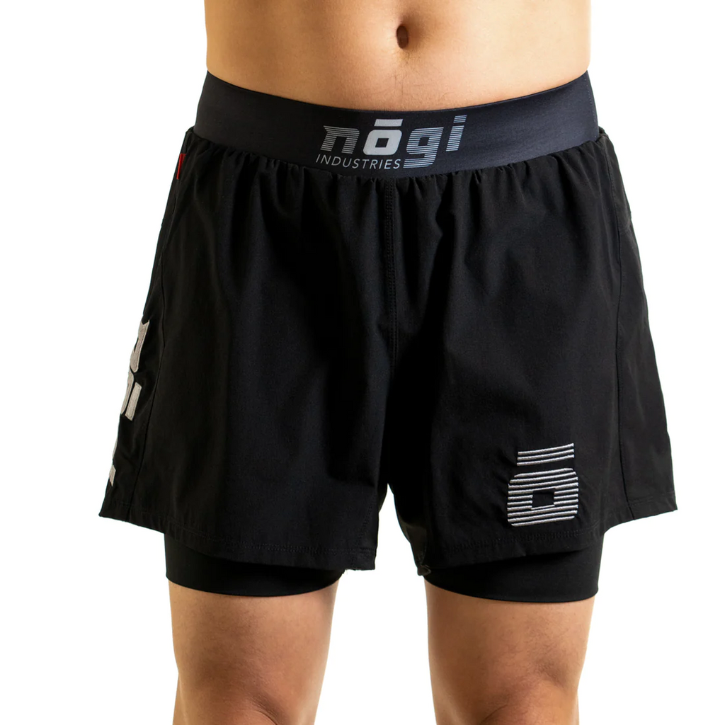 NOGI Industries Ghost Premium Grappling Shorts - 5" Inseam Black XS 