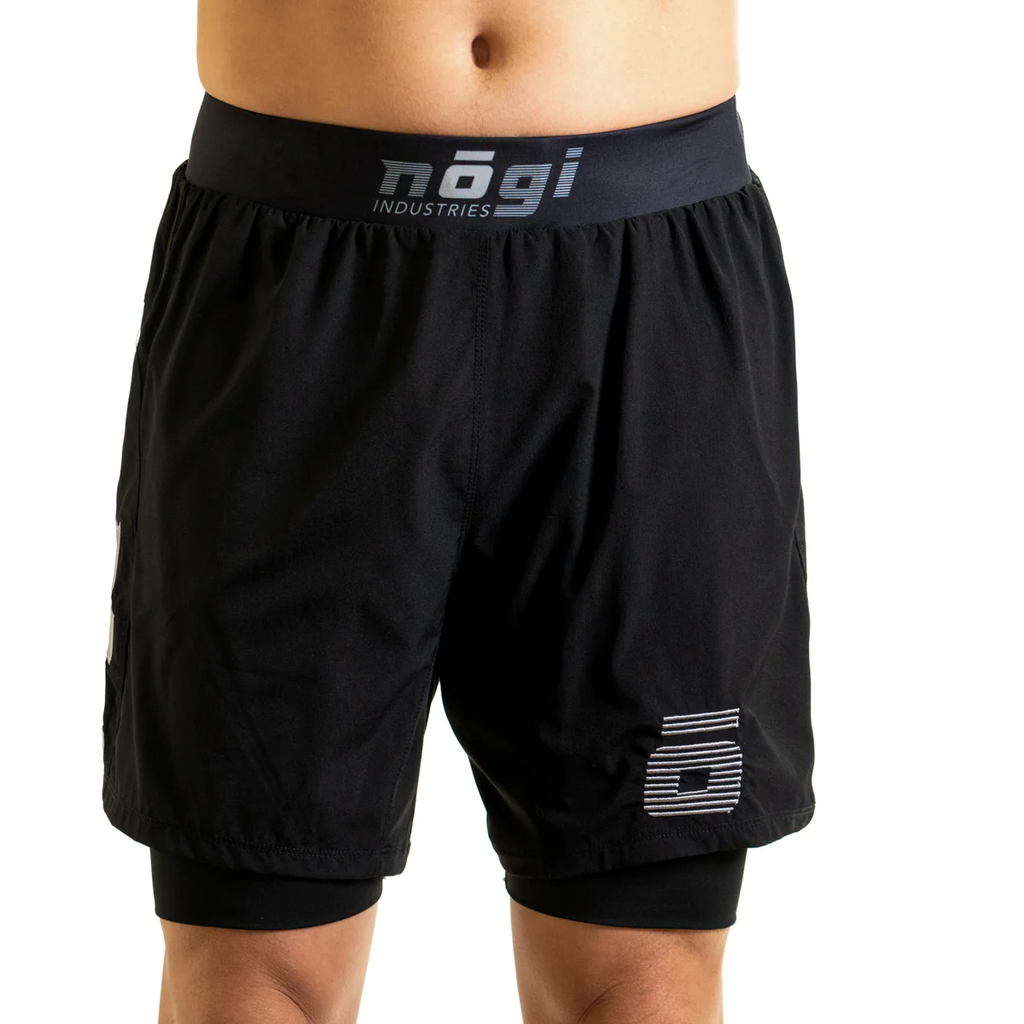 NOGI Industries Ghost Premium Grappling Shorts - 7" Inseam Black XS 