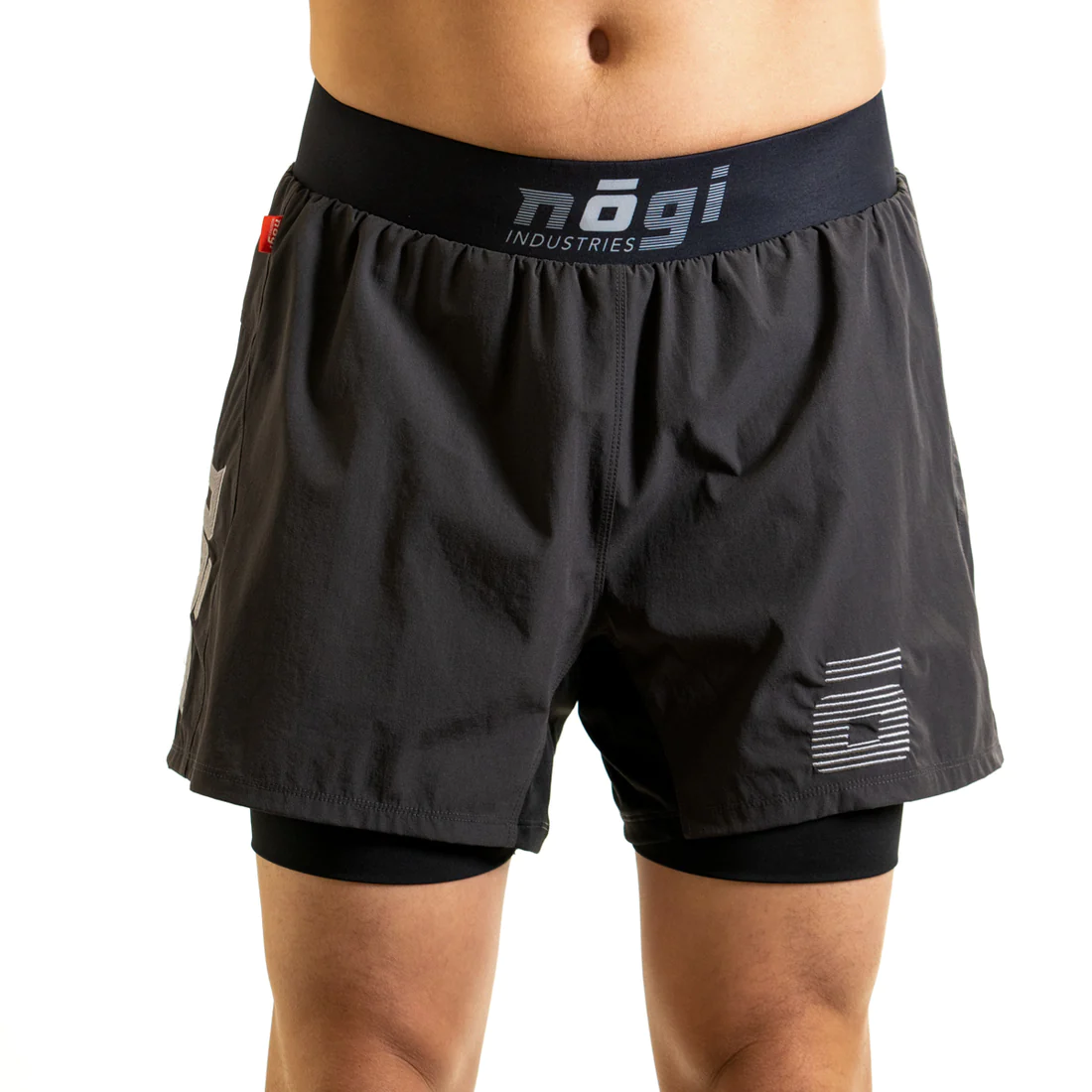 NOGI Industries Ghost Premium Grappling Shorts - 5" Inseam Gray XS 