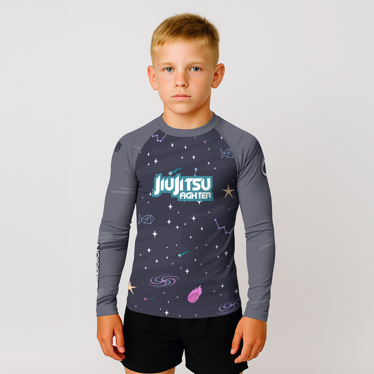 BJJ Religion Youth Galactic Fighter Rashguard