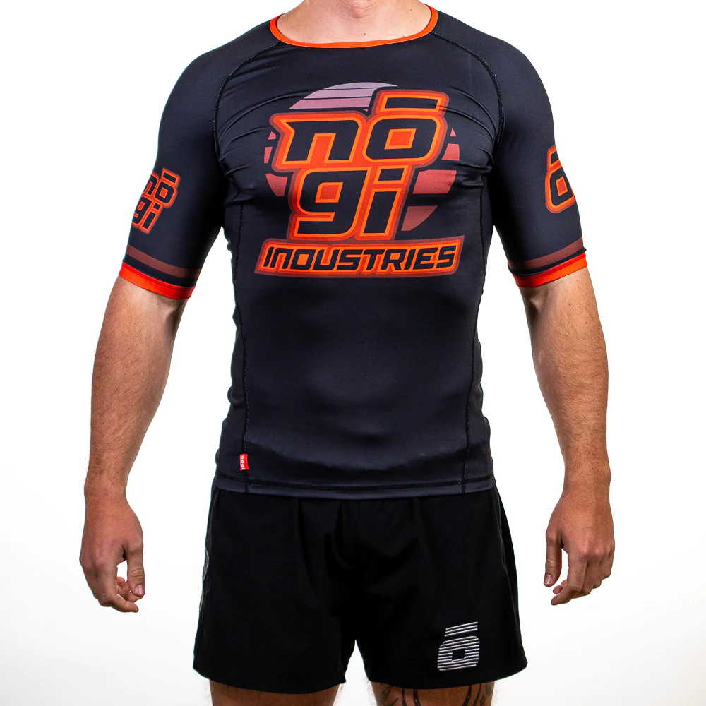 NOGI Industries '7Four Short Sleeve Ranked Rashguard Black S 