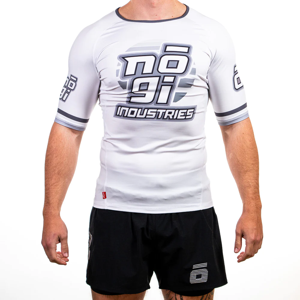 NOGI Industries '7Four Short Sleeve Ranked Rashguard White S 