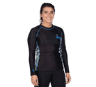 Fuji Kimono Womens Long Sleeve Rashguard Blue   