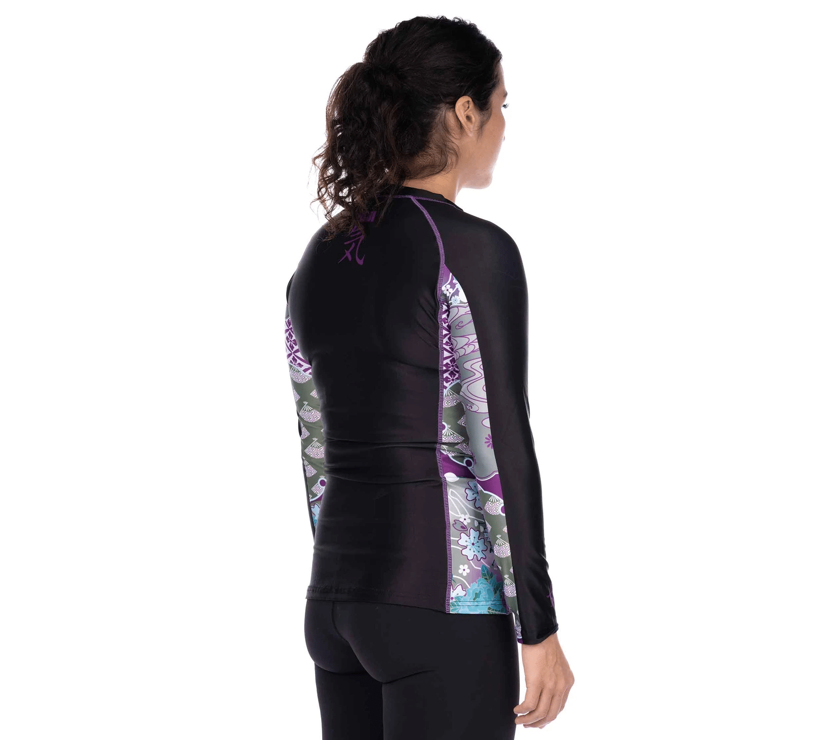 Fuji Kimono Womens Long Sleeve Rashguard Purple   