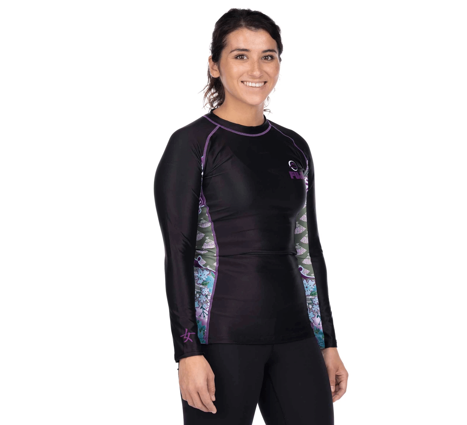 Fuji Kimono Womens Long Sleeve Rashguard Purple   