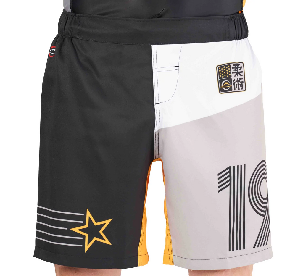 Fuji Linear Lockdown Lightweight Shorts Black/Orange 28 