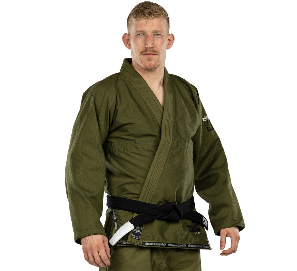 Fuji Suparaito Jiu Jitsu Gi Army Green A3H 