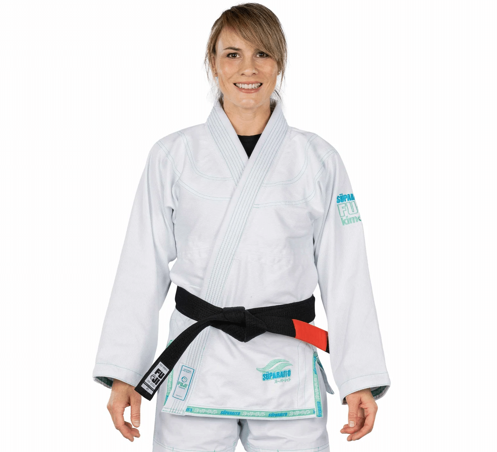 Fuji Suparaito Womens BJJ Gi W00 White/Teal 