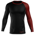 JiuJitsu.com Ranked Rashguard - Black/Red   