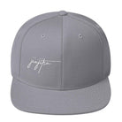 BJJ Religion Script Snapback Hat Silver  