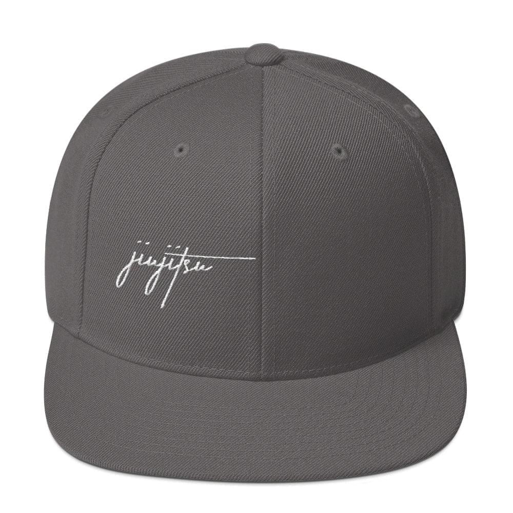 BJJ Religion Script Snapback Hat Dark Grey  