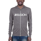 BJJ Religion Zip Hoodie Grey Triblend XS 