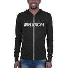 BJJ Religion Zip Hoodie Charcoal black Triblend XS 