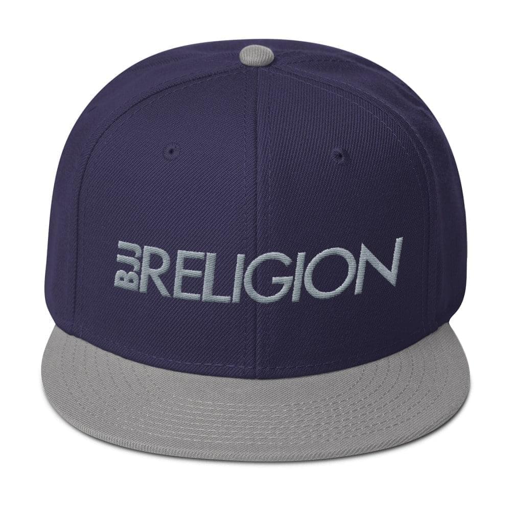 BJJ Religion Snapback Hat Gray / Navy blue / Navy blue  
